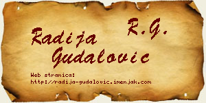 Radija Gudalović vizit kartica